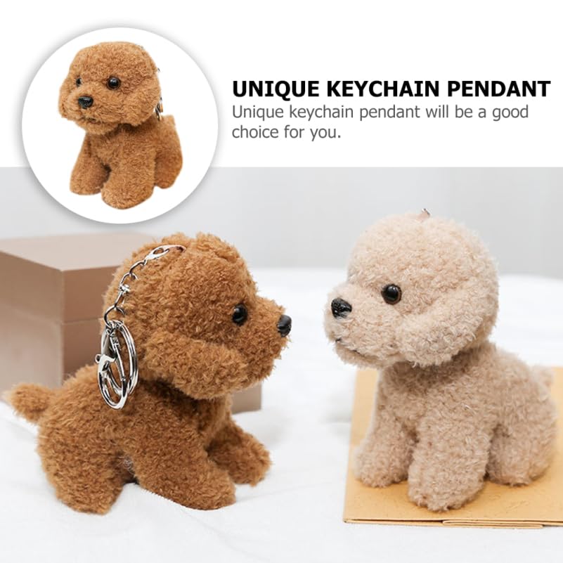 TENDYCOCO Teddy Keychain Plush Cute Fluffy Dog Mascot Pendant Bag Decoration Birthday Gift Toy,