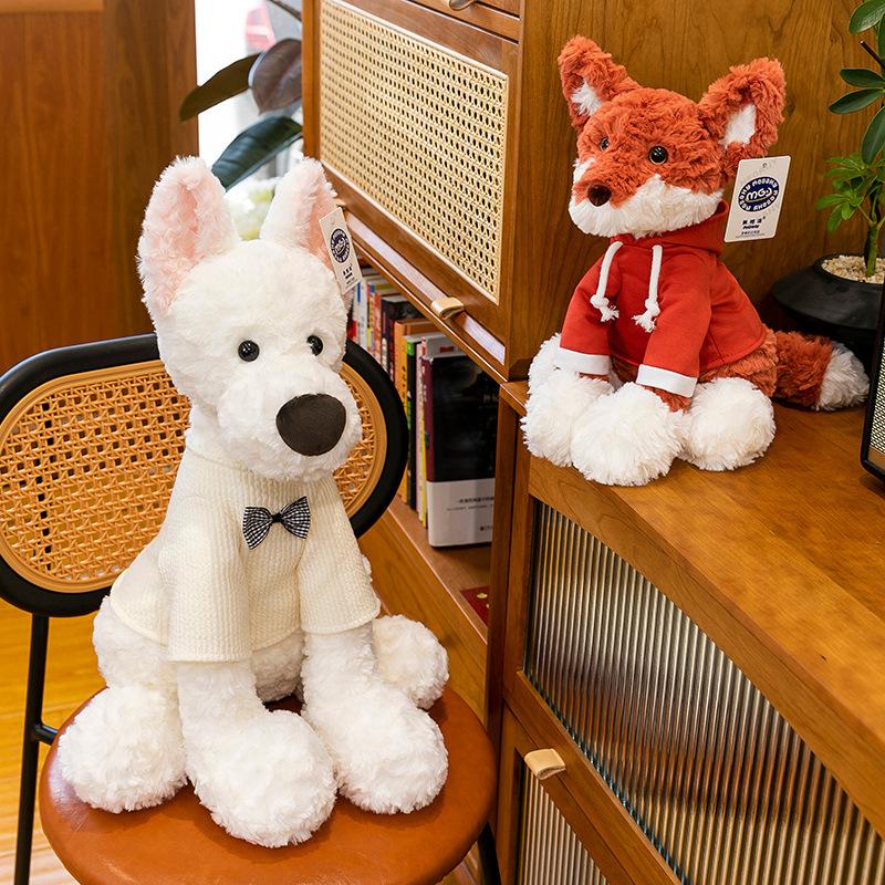 Cat Plush Toy Little Fox Desk Pendulum Cute Pet Lop Ear Dog Home Ornament