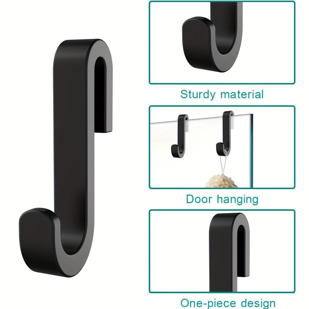 Multi-Purpose Hooks Silicone Shower Door Back Hook Hanging Rack Clothes Coat Hat Towel Hanger Storage Hook Bathroom Accessories