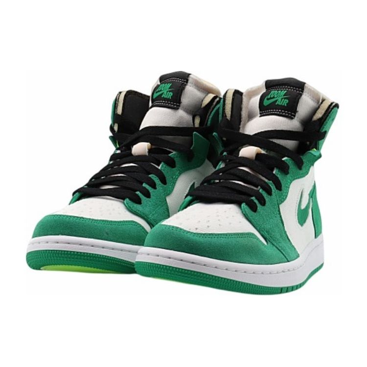 Air Jordan 1 High Zoom Comfort Stadium Verde Donna Sneakers Bianco Nero CT0979-300