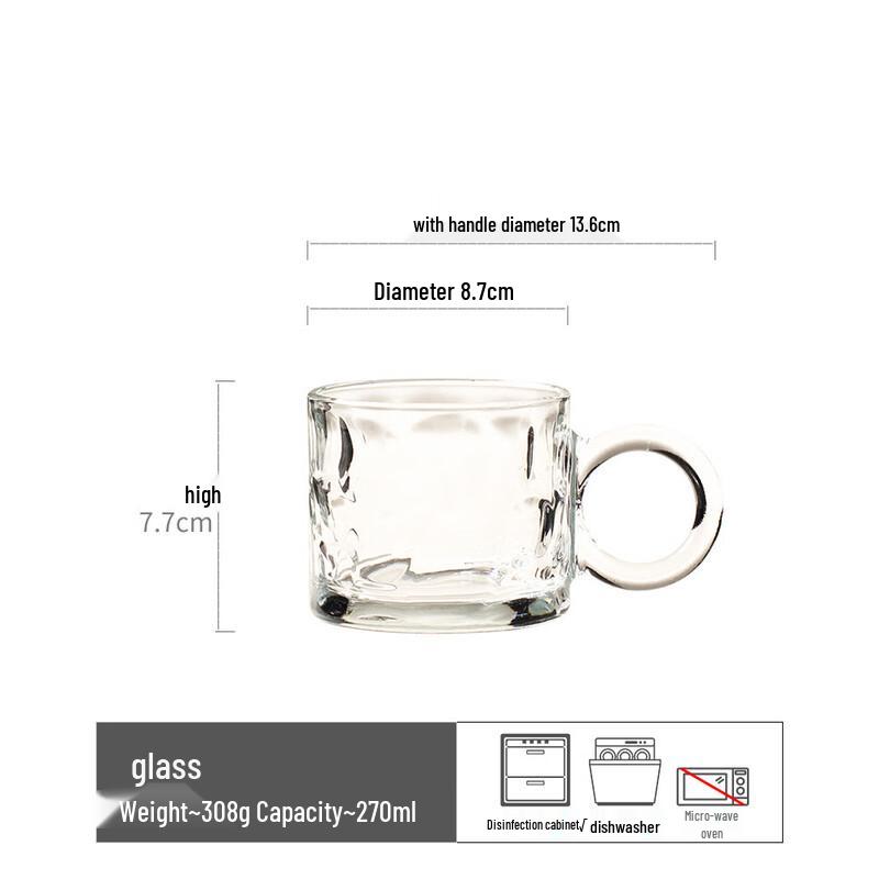 Shangqi Big Ear Handle Glass Cups