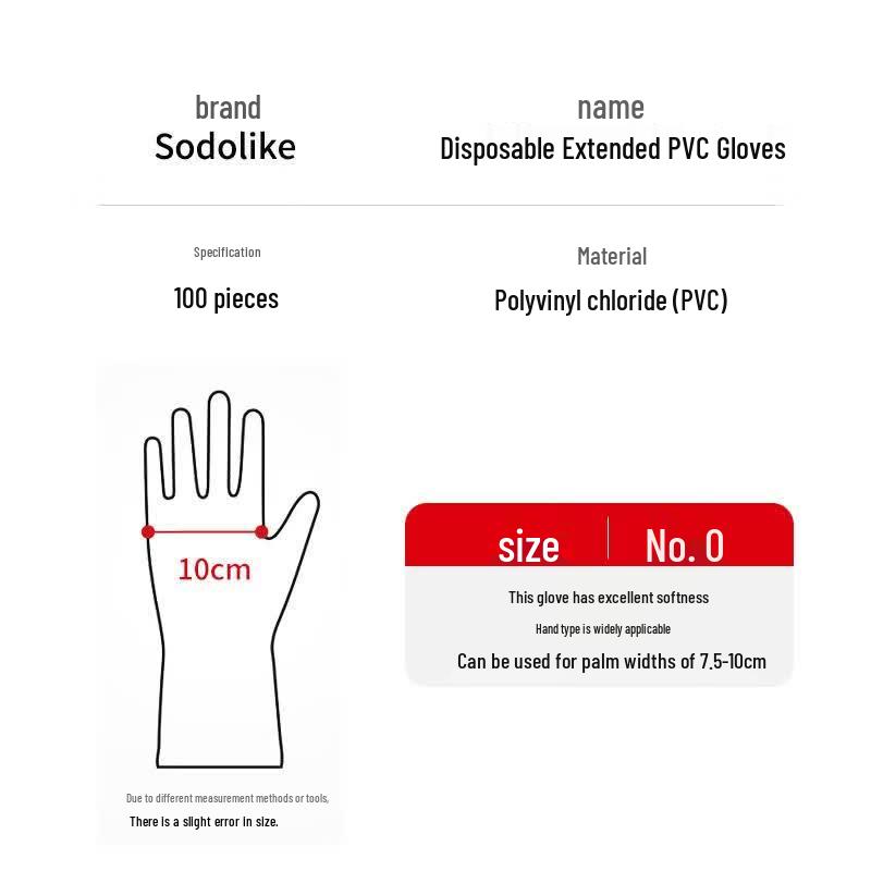 Sodolike Disposable Lengthened PVC Gloves