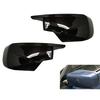 Car Gloss Black Ox Horn Rearview Side Mirror Cover For BMW 3 Series E46 1998-2005 5 Series E39 1995-2004 Replacement Accessories