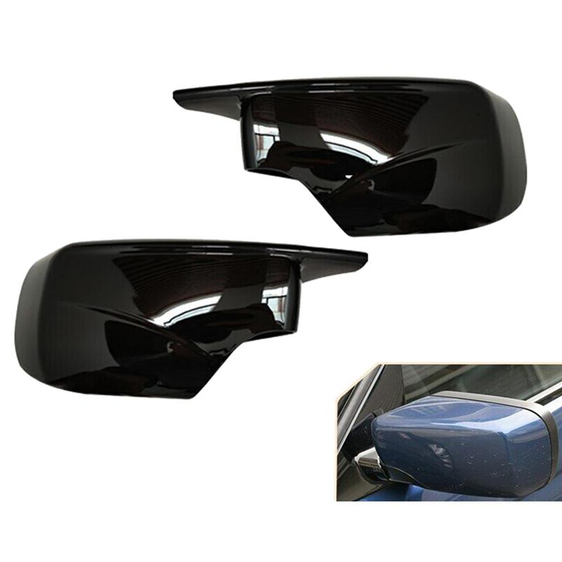Car Gloss Black Ox Horn Rearview Side Mirror Cover For BMW 3 Series E46 1998-2005 5 Series E39 1995-2004 Replacement Accessories