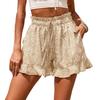 Summer New Women'S Chiffon Printed Casual Pocket Waist Shorts
