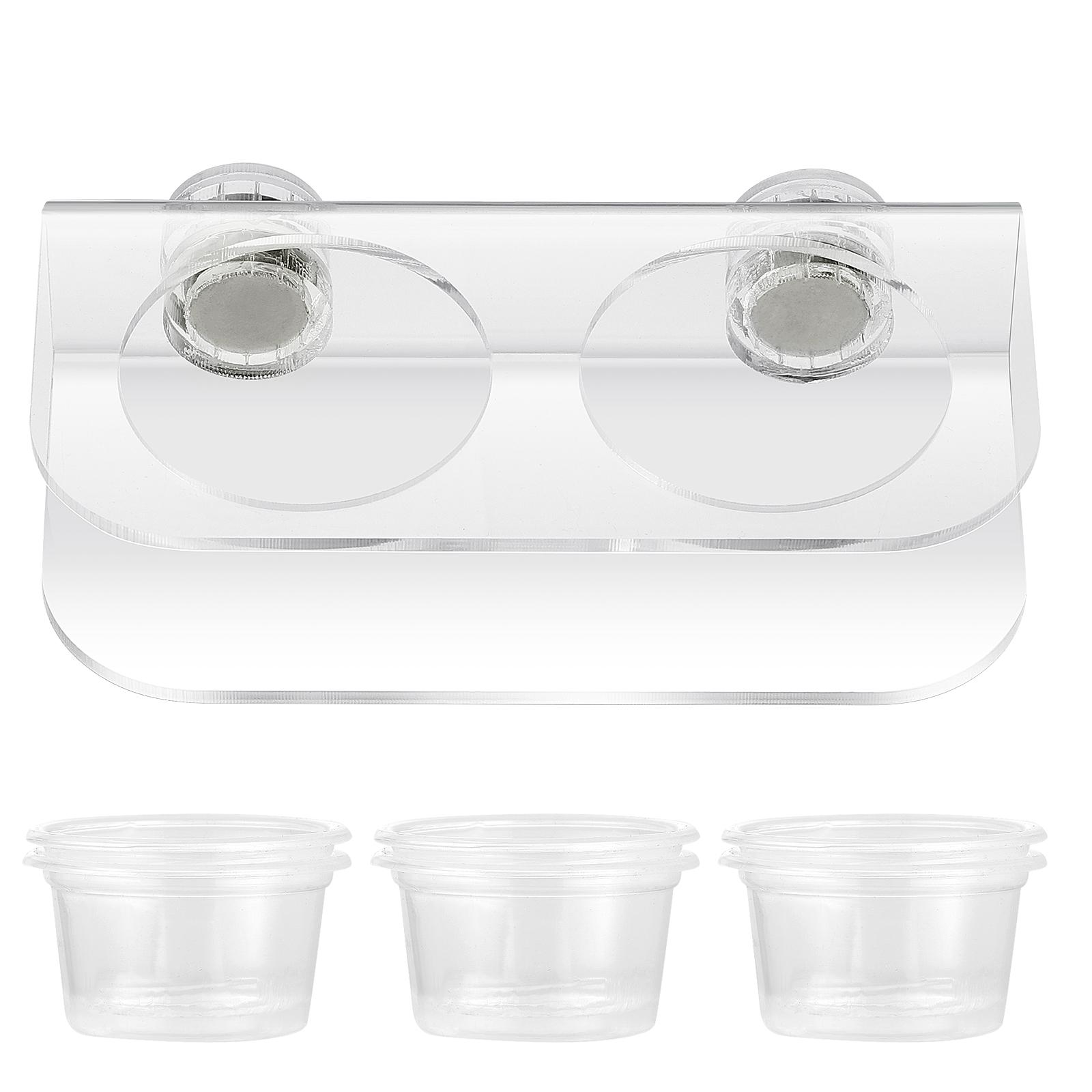 

Magnetic Gecko Ledge- Gecko Dish Feeding Ledge with 10 Bowls ReptileFeeder Cups Water Feeder for Geckos Iguana Pets XXL