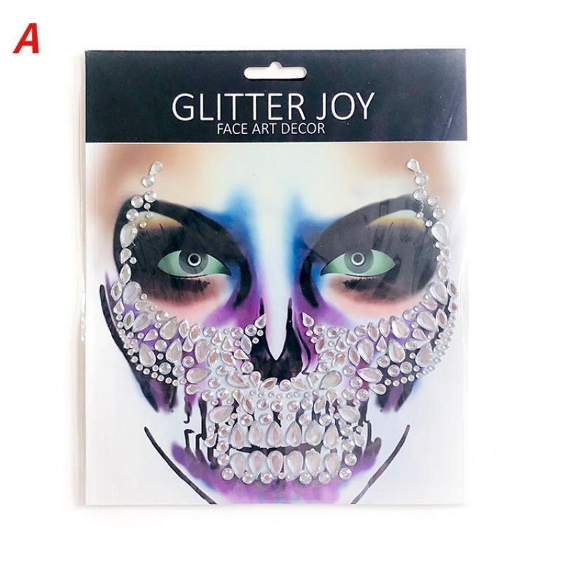 3D Rhinestone Bright Face Stickers for Festival Glitter Makeup Jewelry Sticker On Face Crystals Diamonds Decoration