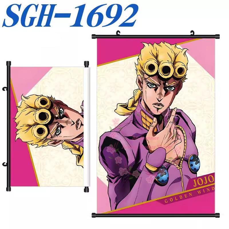

Jojo S Bizarre Adventure Poster Scroll Painting Peripheral Hanging Painting Bedside Living Room Background Wall Cloth Painting 40x60cm