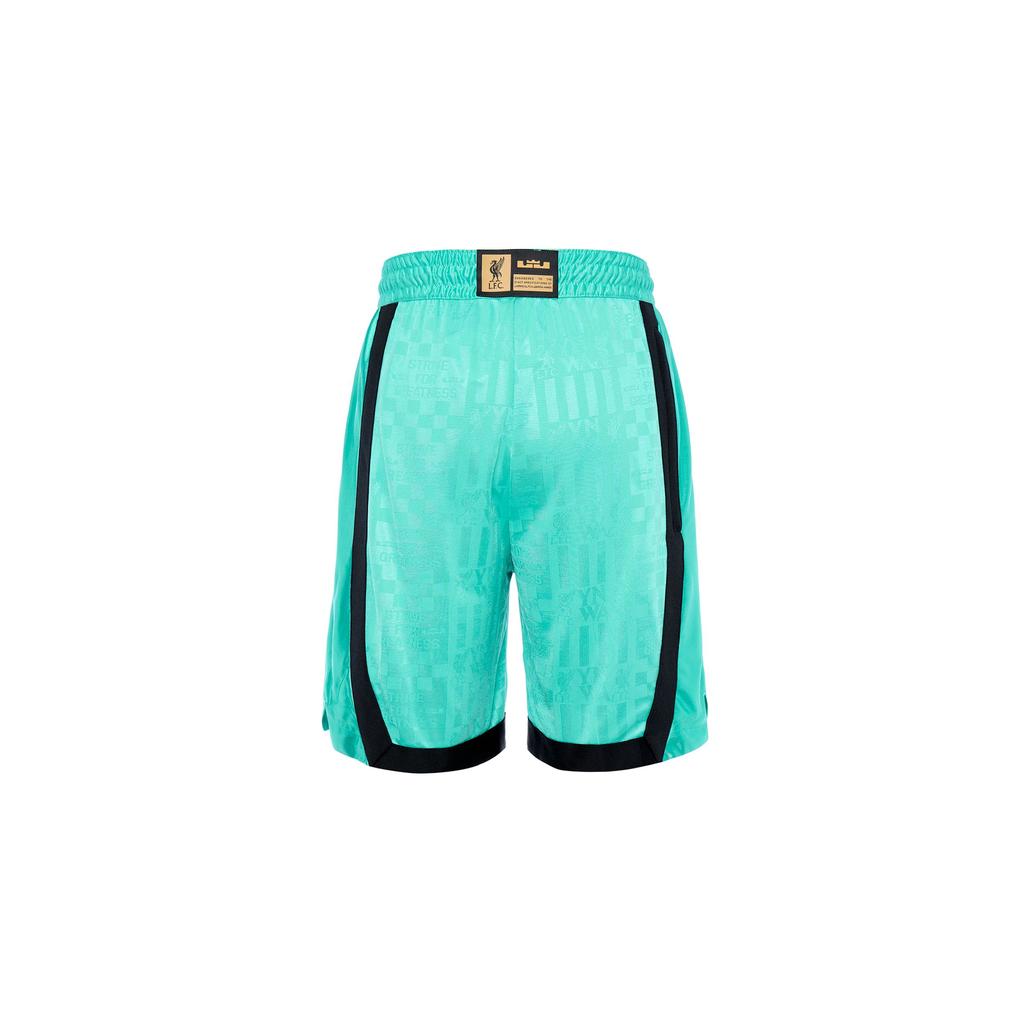 Nike LeBron X Liverpool Dri-FIT Color Block Lace-Up Casual Sports Breathable Sweat-Wicking Basketball Shorts Men Shorts Washed-Teal FN3013-392