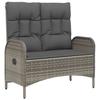 VidaXL Mobilier à dîner de jardin 4pcs et coussins Gris Résine tressée 3203503