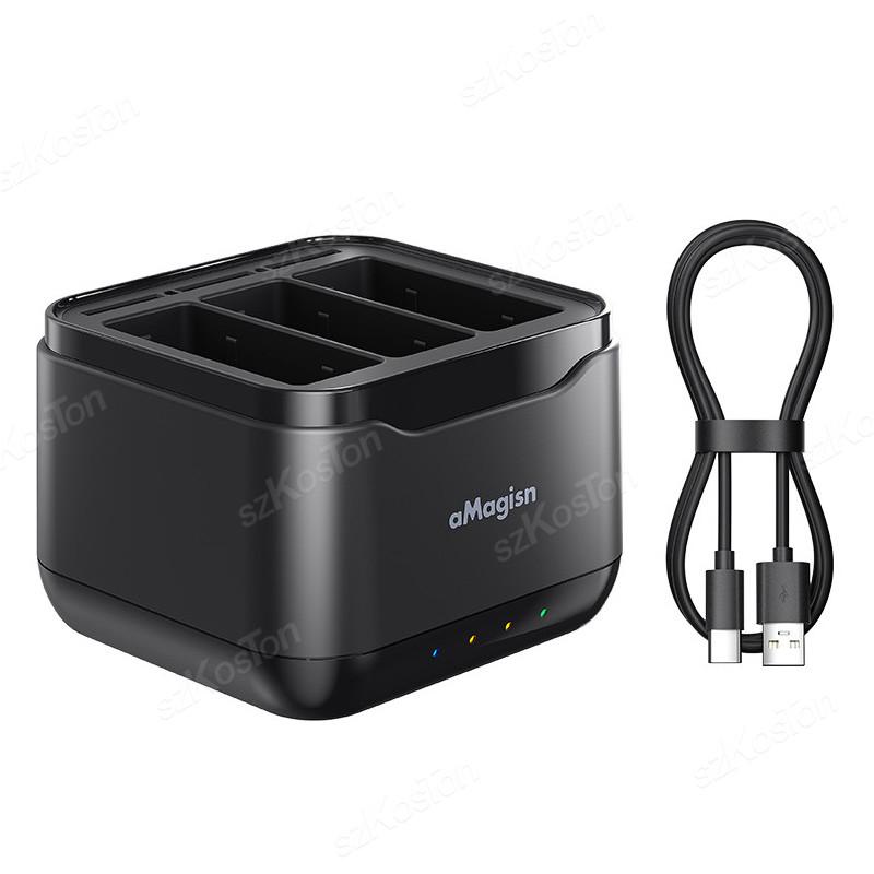 

Для GoPro 13 Зарядная коробка с 3 слотами Зарядный хаб для аккумуляторов Для GoPro Hero 13 Зарядная док-станция Менеджер Зарядная подставка Аксессуары для камеры чёрный