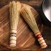 MENGTING Sorghum Seedling Pot Scrubber, Cooking Brush, Pot Cleaning Tool, Handmade Natural Rice Brush, Iron Pot Washing Brush, Soft Brush 1 Piece