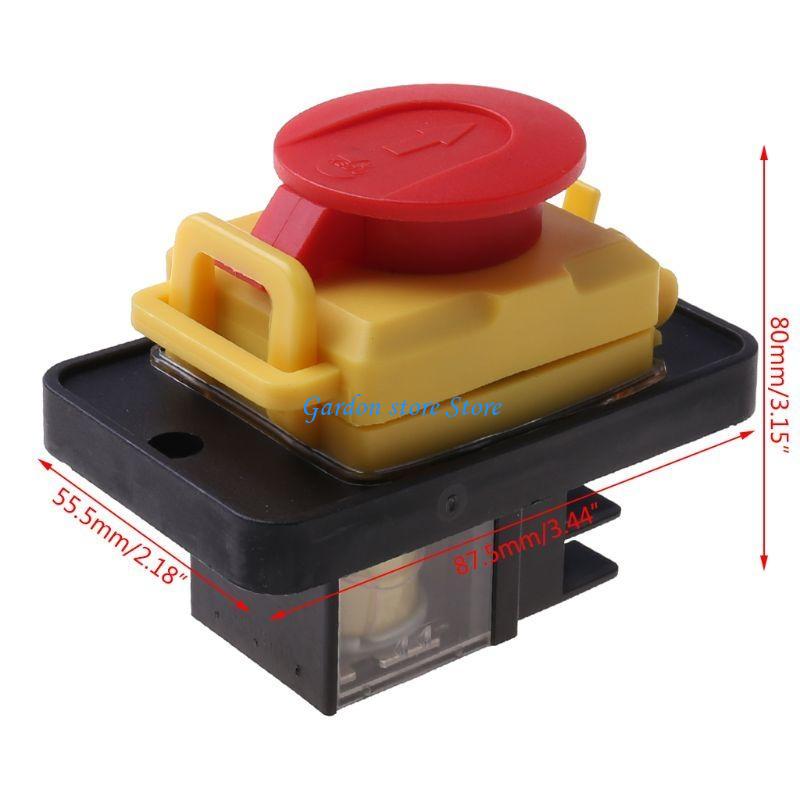 B0KB KJD12 250V 4Pin Waterproof Start Stop No Release Pushbutton Switch