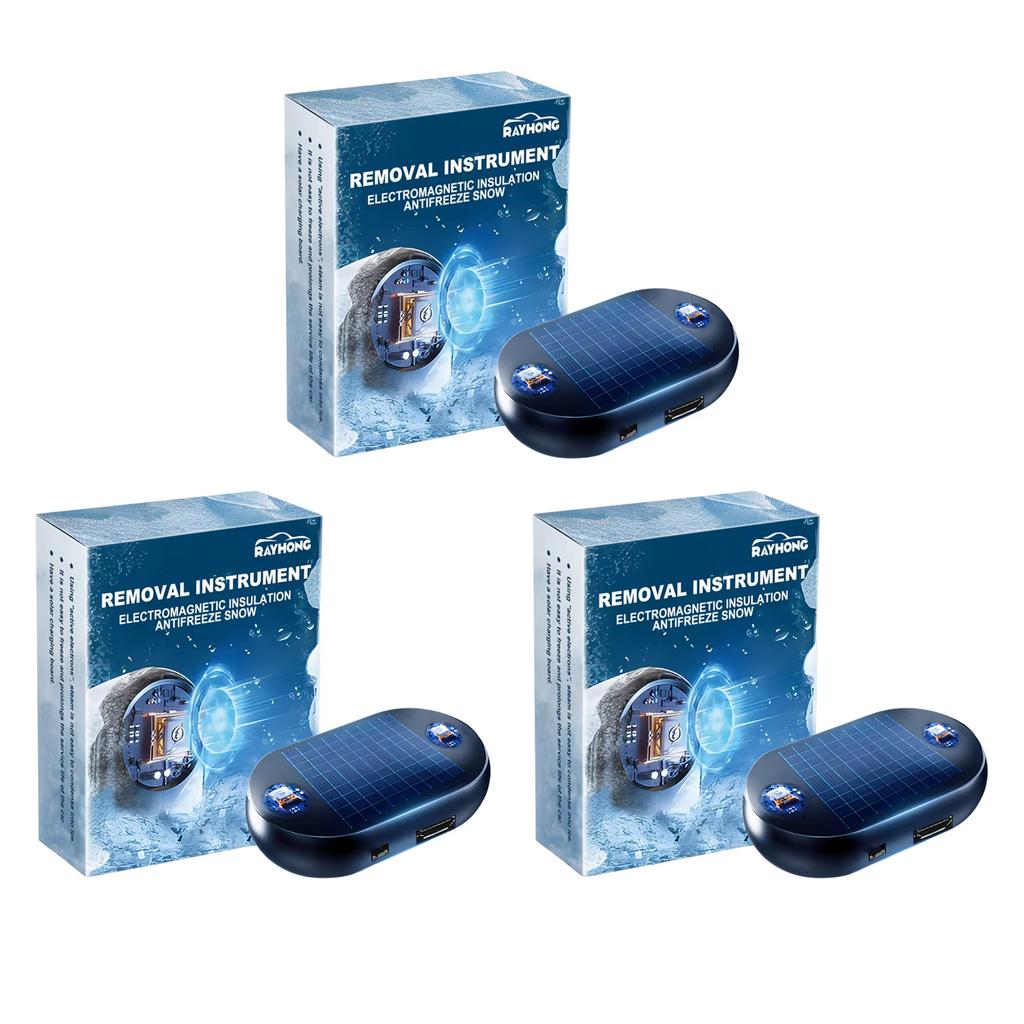 Car Solar Electromagnetic Molecular Interference Antifreeze Device Snow Removal Instrument Windshield Deicer Defog Winter Upgrad