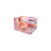 Cuteroom DIY Wooden Dollhouse Kit with LED Light and Music Box Dust Cover Furniture and Miniature Accessories Set