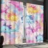 2pcs Kawaii Axolotl Blackout Curtains   Colorful Tie Dye Salamander Design Drapes