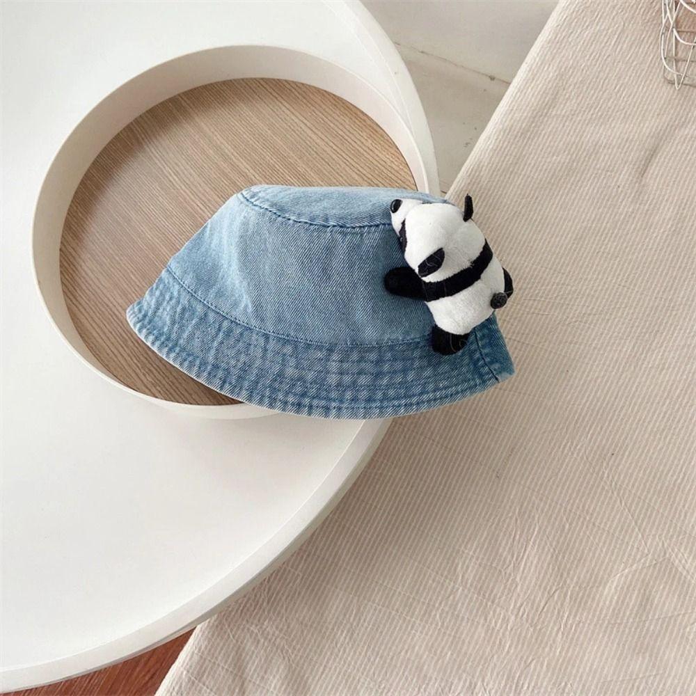 Panda Kids Bucket Cap Korean Style Baby Fisherman Hat Fashion Children Sun Visor Hat  Camping