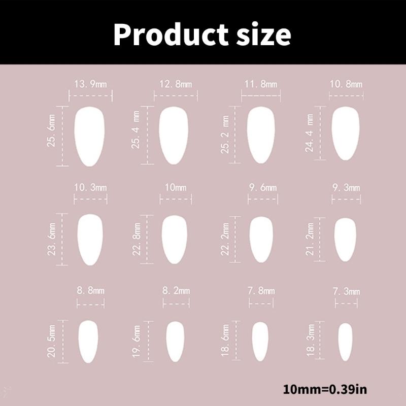 24 Pcs White French Tip Press On Nail Short Almond False Nail Elegant Acrylic Nail Elegant Full Cover Stick On Nail