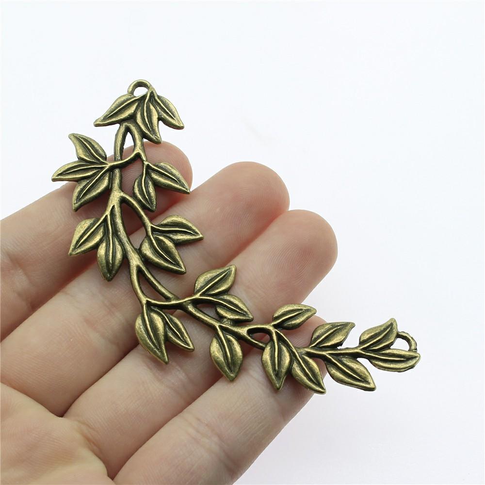 5pcs Big Leaves Pendant Charms Antique Bronze Color Leaf Charms Jewelry DIY Big Tree Leaf Charms For Bracelet Making
