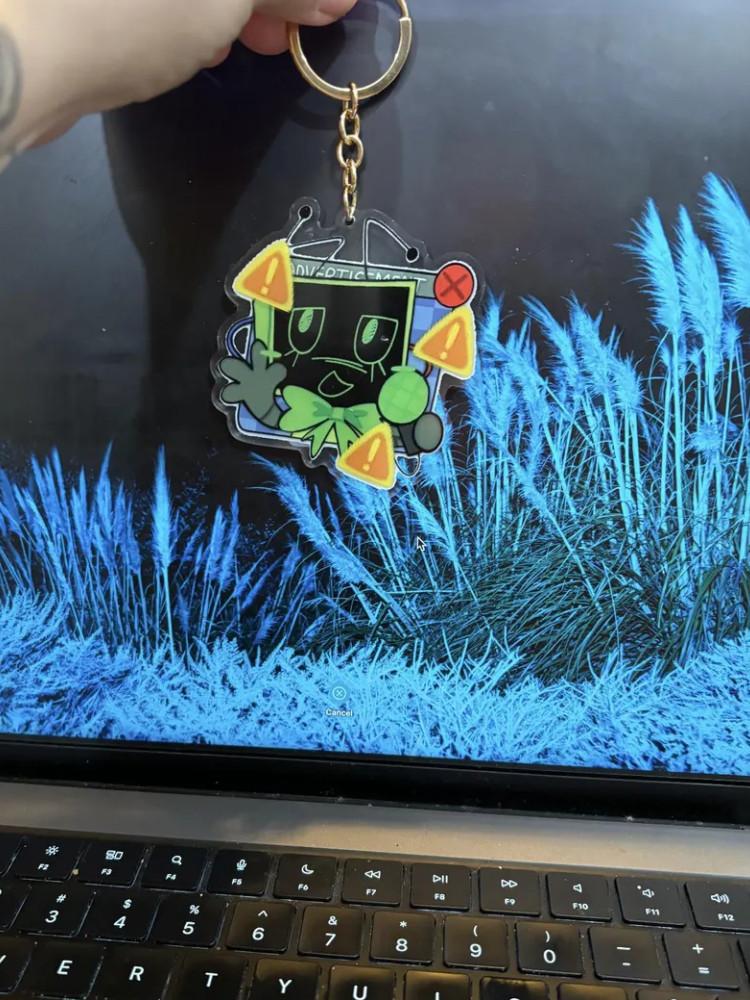 Vee Acrylic Keychain Cute cartoon game Character pendant