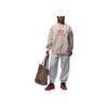 Jordan Fearless Letter Print Round Neck Fleece Casual Loose Sweatshirt Women Tops Icy-Pomegranate FV4021-823
