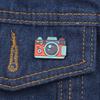Women Kids Enamel Metal Photography Digital Camera Accessories Jewelry Brooches Pins Badges Lapel