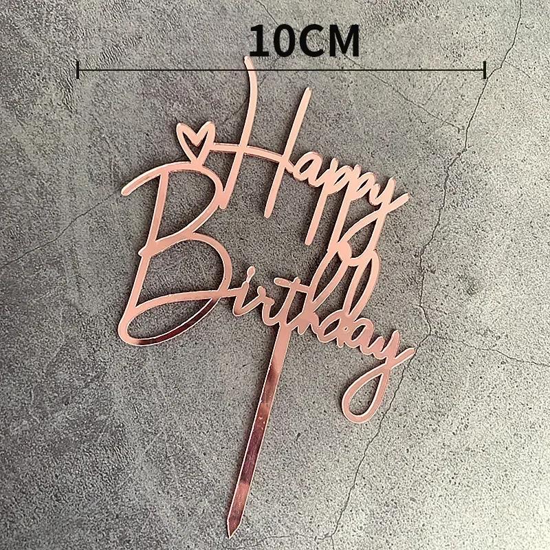 

1PC Acrylic Happy Birthday Cake Topper Cake Decoration Cake Decorating Tools Birthday Decoration