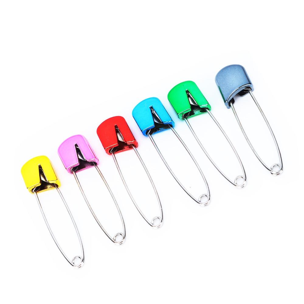 100pcs Assorted Color Safety Pins Stainless Steel Cloth Diaper Pins Diaper Pins  For Tag Fastening