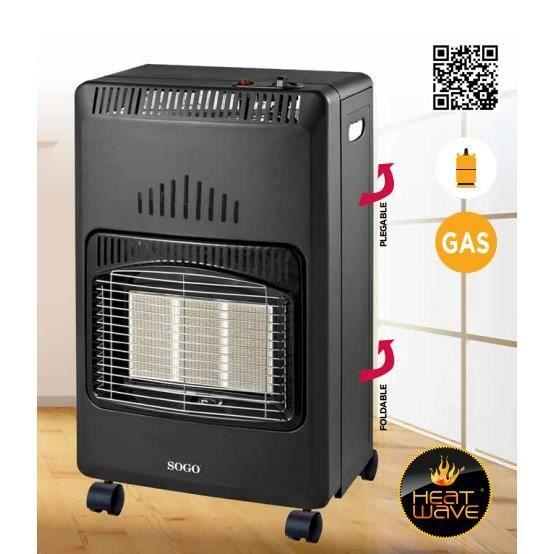 SOGO - Chauffage a GAZ butane intérieur, POÊLE CÉRAMIQUE 4200W, Chauffage d’appoint, 3 puissances