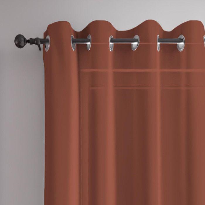 Eyelet Voile 135x250 Cm ALIX Coral, by Soleil D'ocre