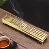 Y Zen Alloy Incense Burner Line Incense Sticks Holder Big Size Prajna Paramita Heart Sutra Metal Censer Sandalwood Incense Base