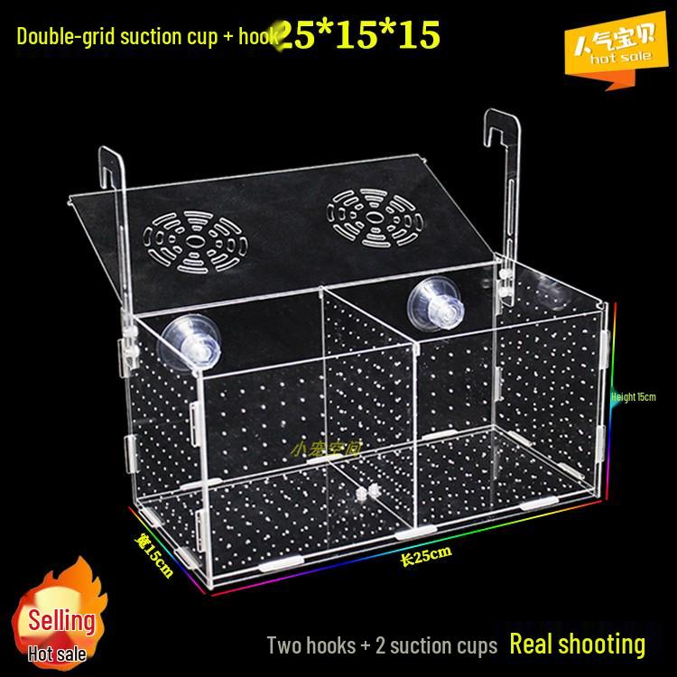Acrylic Fish Tank Isolation & Hatching Box - Multi-Grid Breeding Container for Aquarium Fry