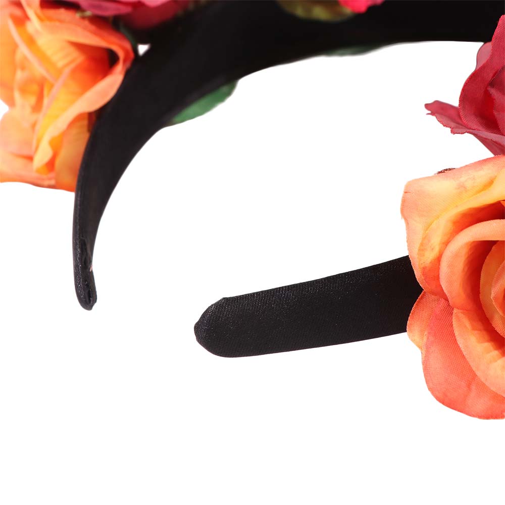 Trendy Bohemian Floral Crown Hair Hoop Faux Floral Cosplay Fairy Headband  Women Girls