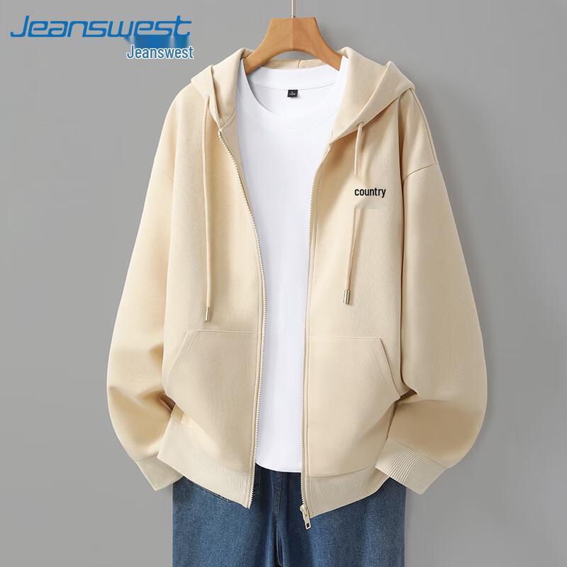 Jeanswest Men's Hooded Full-Zip Sweatshirt Jacket