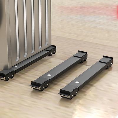 Home Appliance Rollers, Heavy Duty Sliders with 24 Rollers, 300kg Load Capacity, for Washing Machine Dryer, Black