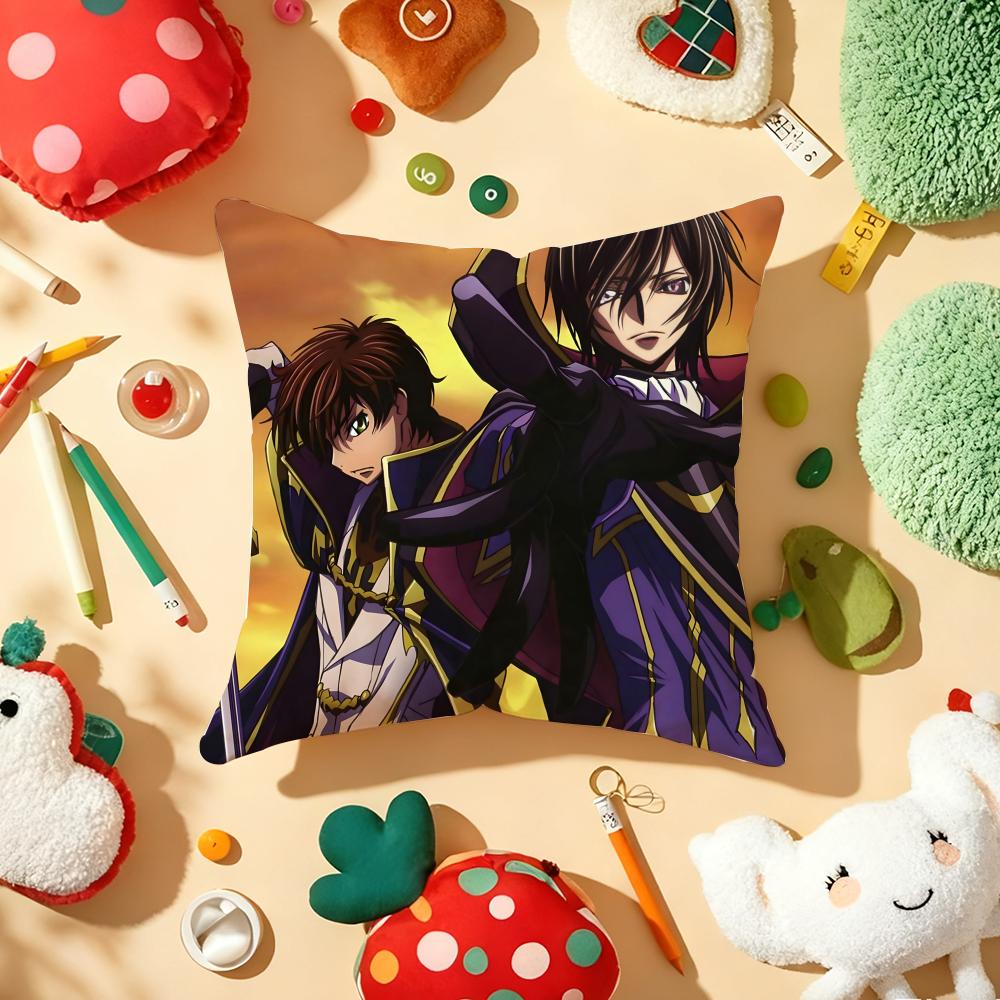 Code G-Geass Z-Zero Anime Cushion Cover Plush Fabric Soft Double-Sided Printed Sofa Warm Winter Home Gift Pillow Cover