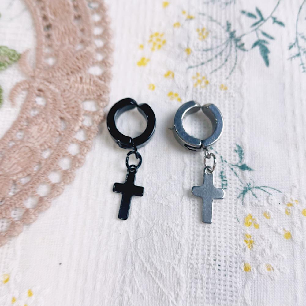 Black Doll Jewelry Ear Clip Hexagram Plush Doll Earring Doll Stud Earrings Chain  Toy Gifts