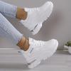 Women's Platform Sneakers, Fashion Lace Up Outdoor Shoes, Comfortable Low Top Sport Shoes