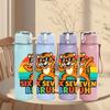 1PC Six Seven Bruh Tiger Letter 750ml Color Plastic Sports Water Bottle Leakproof Flip Straw Lid Suitable for Sports Office Home Use