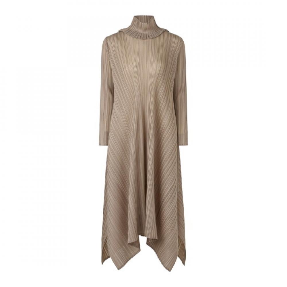 Pleats Me Neck warMer Long Dress Ppops125003