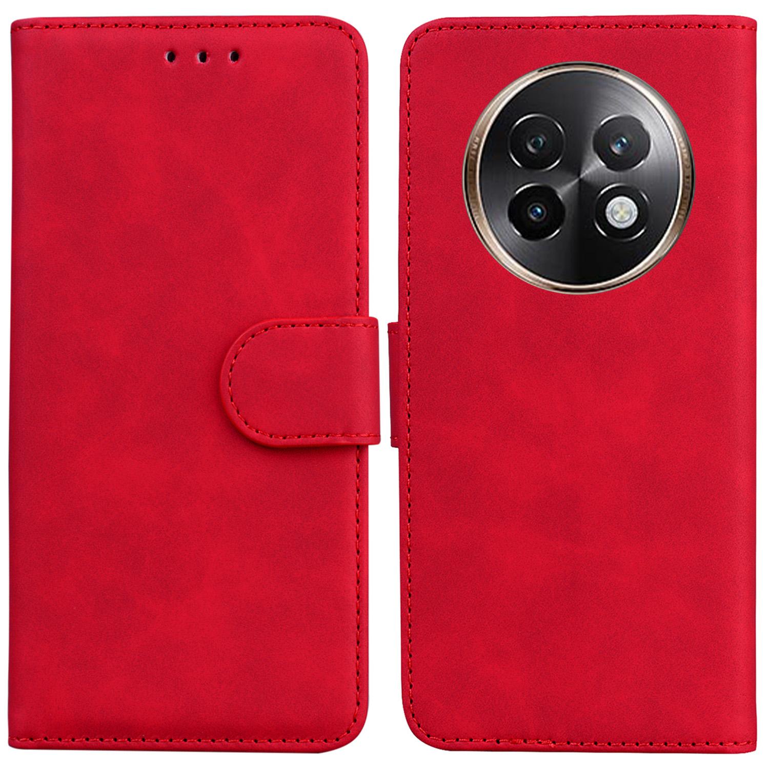 

For Realme 13+ 5G Case Solid Color Leather Wallet Phone Cover E