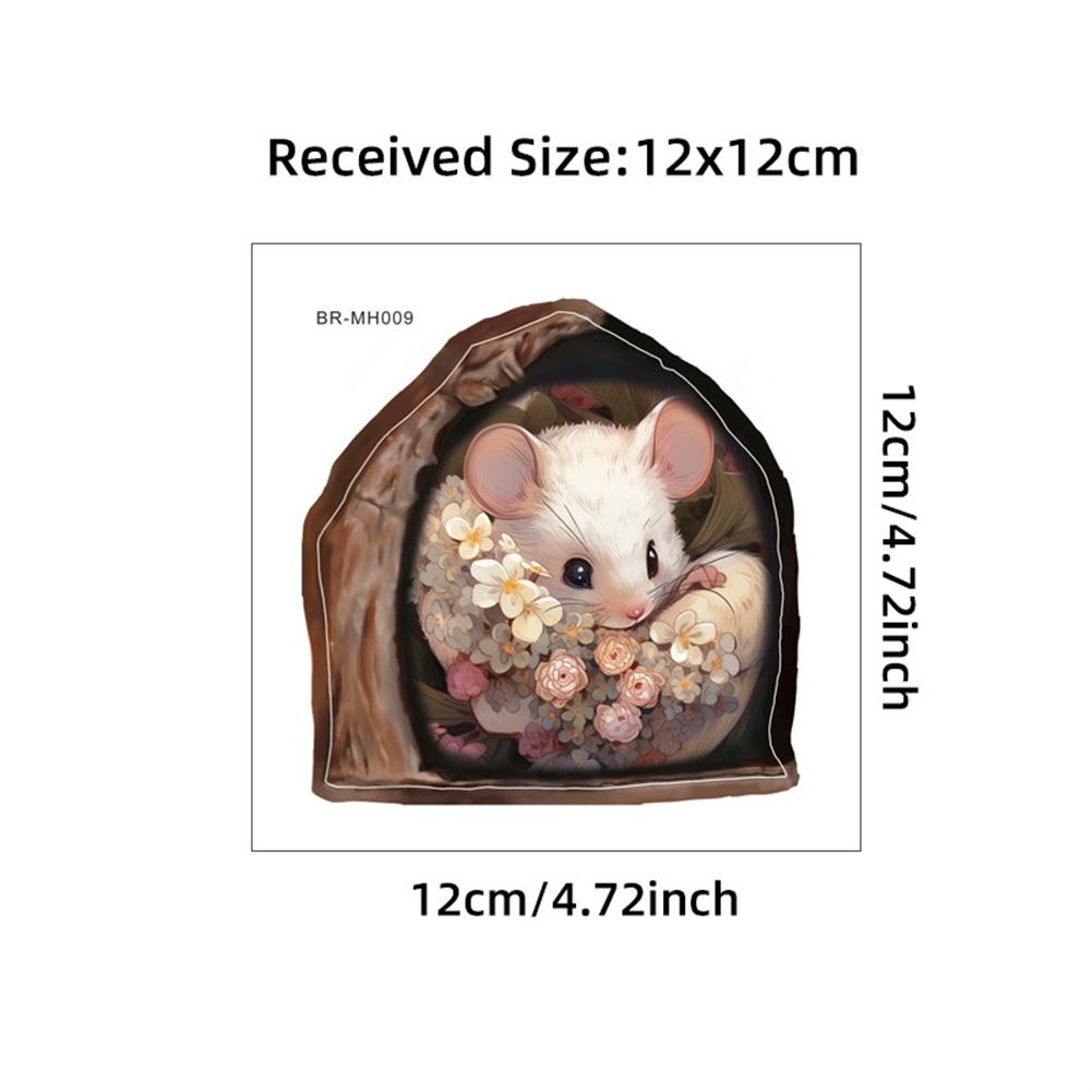 DIY Cartoon Funny Mouse Hole Wall Stickers Home Decoration Cute Animal Waterproof Decals Kid Bedroom Living Room Wallpaper Decor