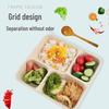 Degradable Sugarcane Pulp 4-Compartment Takeaway Meal Box with Lid