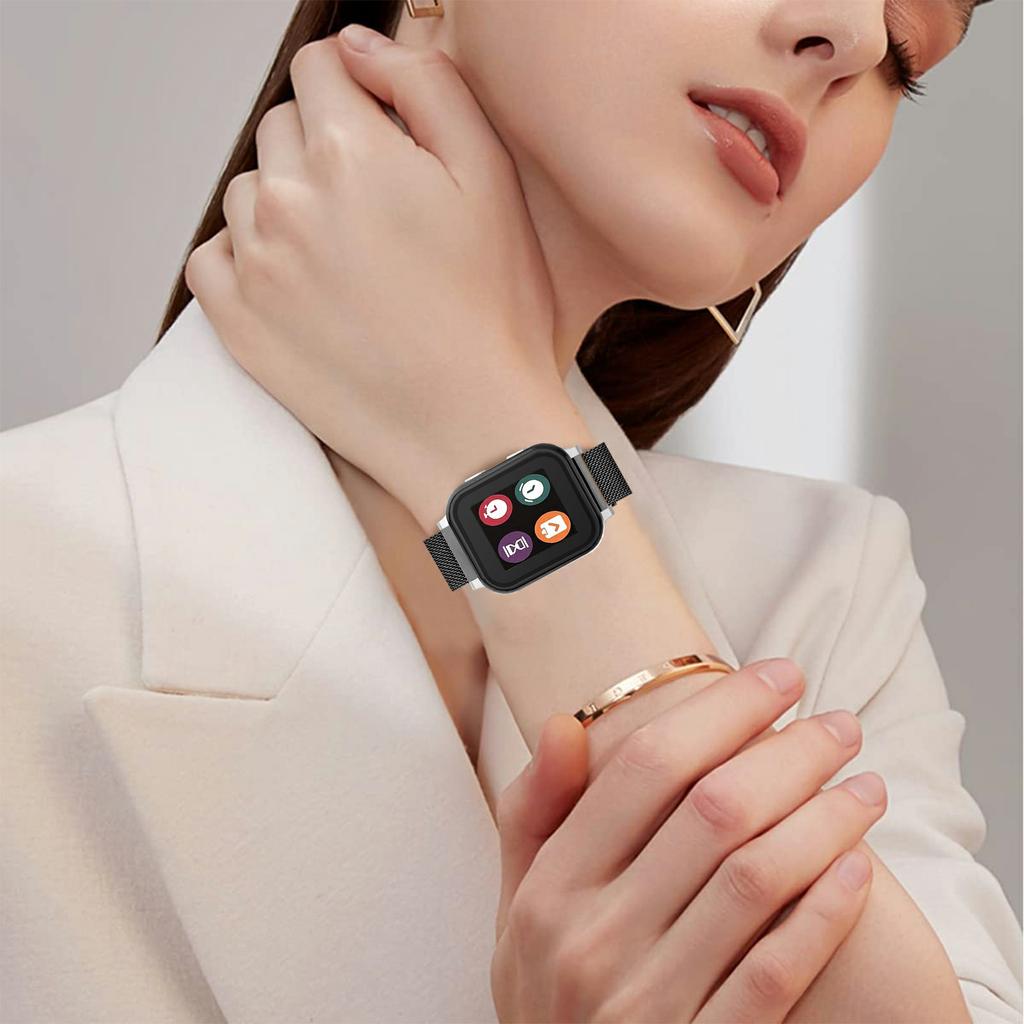 For Verizon Gizmo Watch 3 Replacement Wrist Band Stainless Steel Milanese Magnetic Watch Strap