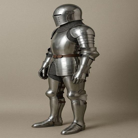 Tragbarer Mittelalterlicher Ritter Rüstungsanzug 22 Gauge Stahl, Cosplay LARP