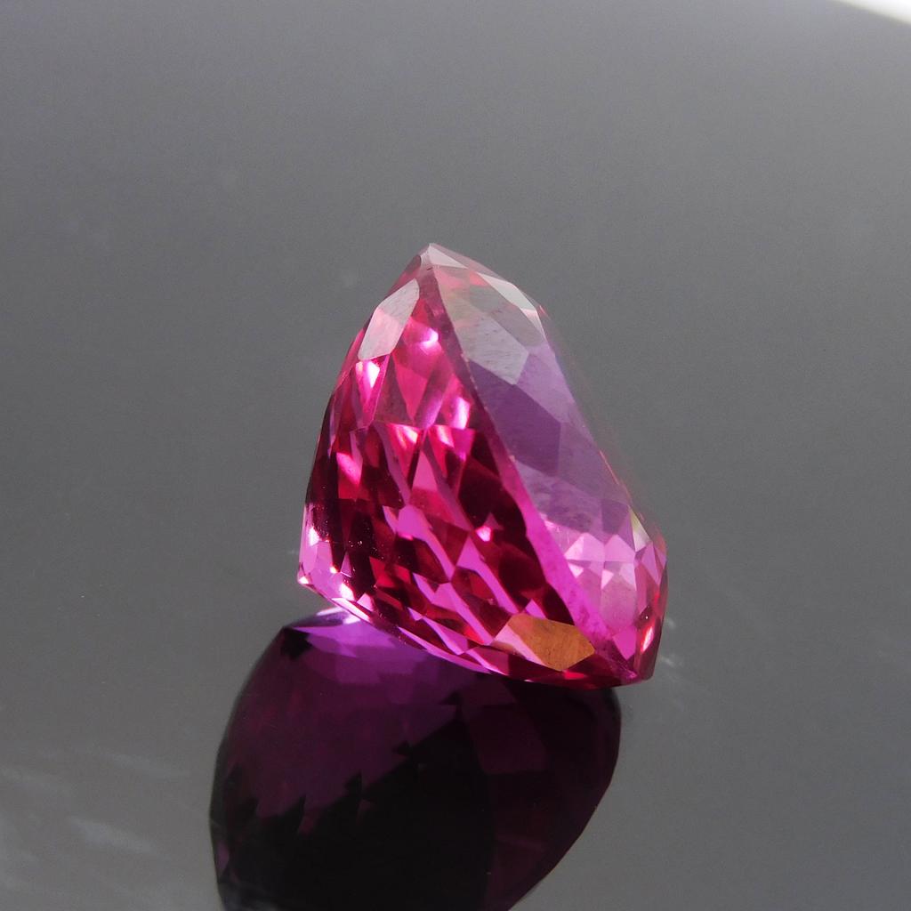 Natural Pink Tourmaline Loose Gemstone 23.3ct Round Enhanced October Birthstone for Gem Collections