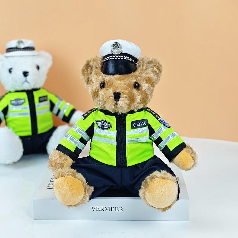 

Плюшевый полицейский медведь, игрушка для продвижения борьбы с мошенничеством - Подвеска офицера дорожного движения, интернет-знаменитости 25cm