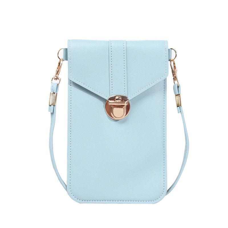 Stylish And Versatile Pu Phone Bag For Women Touchscreen Hook Mini Fashionable Student Multipurpose Wallet Arrival)