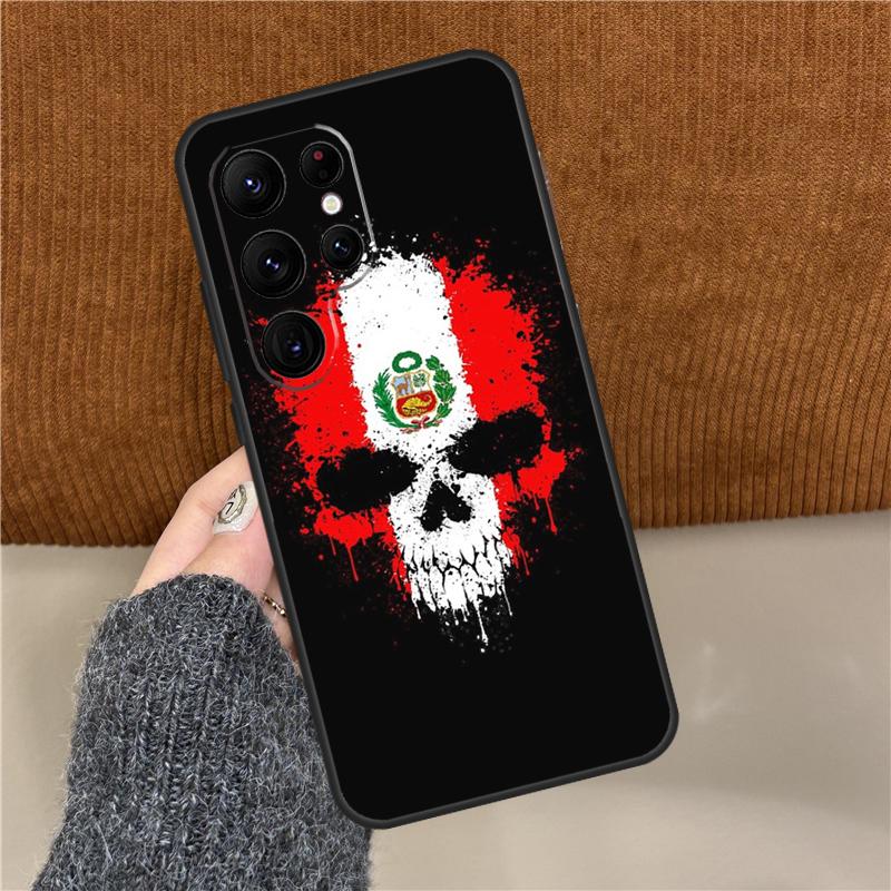 

Peru Flag Phone Case For Samsung Galaxy S25 Ultra S9 S10 S20 S21 S22 Plus S24 FE S23 Ultra Back Cover Galaxy S22