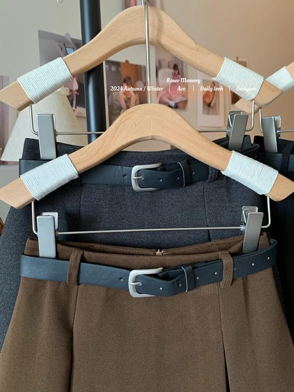 Spicy Girl High Waist Woolen A-line Skirt - Autumn 2024